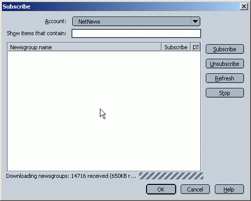 Subscribe - Full list of newsgroups